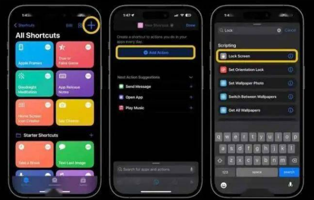 广宗苹果14锁屏维修店分享iPhone14升级iOS16.4后如何创建锁屏快捷方式 