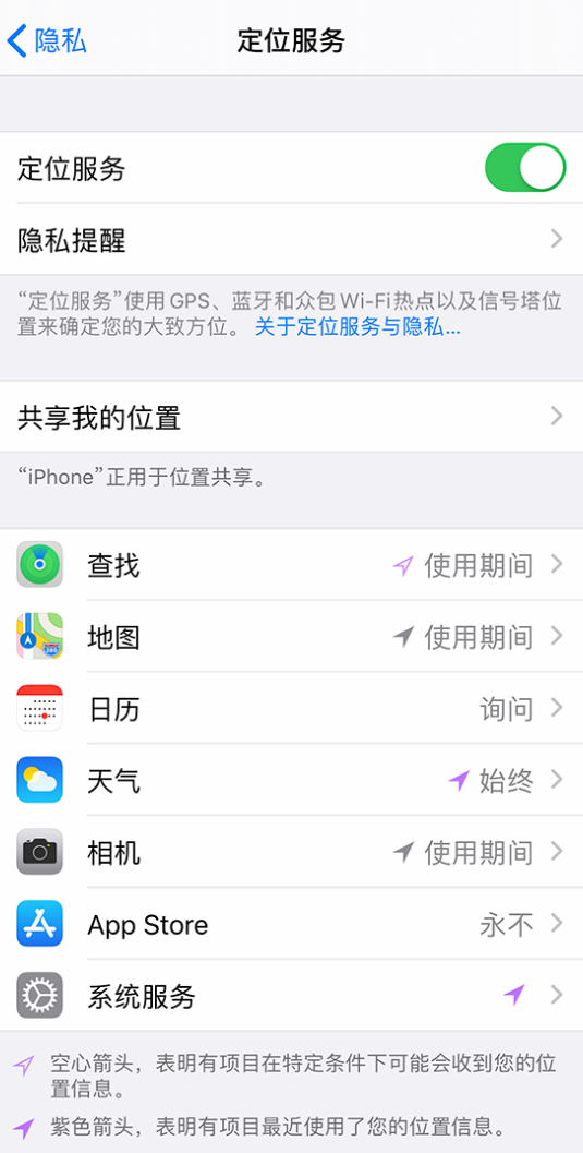 广宗苹果手机维修分享iPhone 状态栏中时间显示为蓝色图标是什么情况 